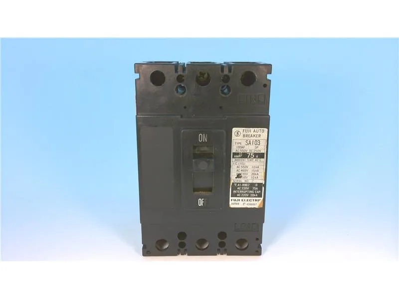 Fuji Electric SA103 75A — Molded Case Circuit Breakers (MCCB)