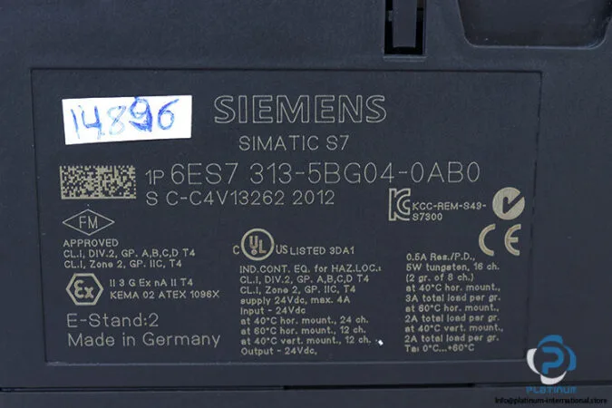Siemens 6ES7313-5BG04-0AB0 — PLCs (Programmable Logic Controllers) (image 5)