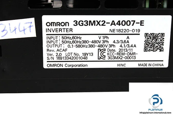 Omron 3G3MX2A4007E — AC Drive (VFD) 480V (image 4)