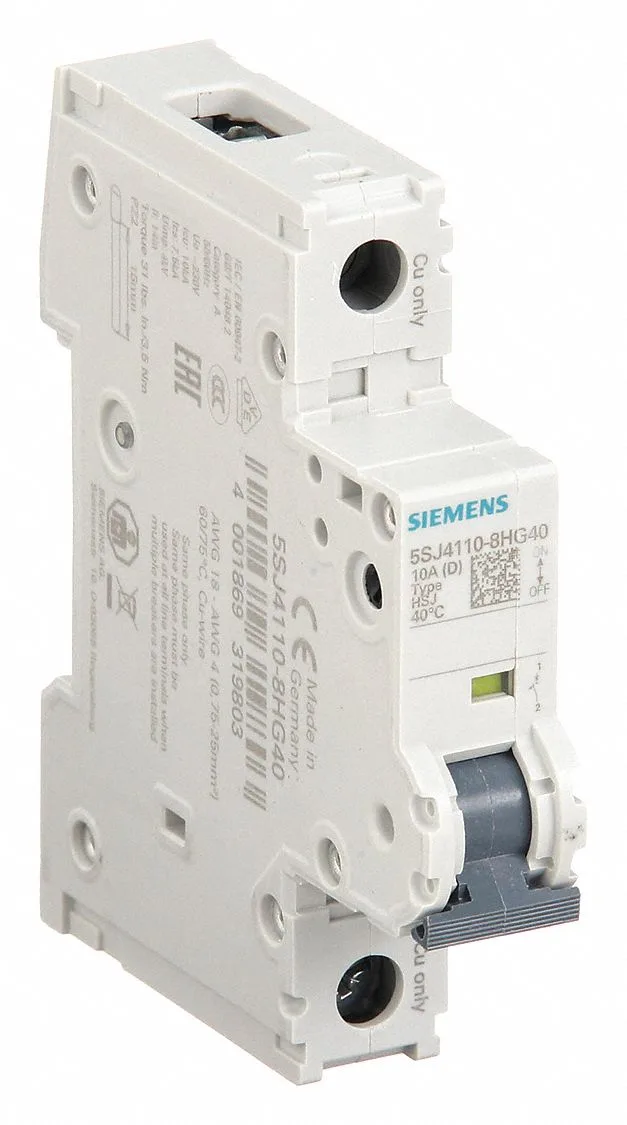 Siemens 5SJ4110-8HG40 — 1-Pole MCB (DIN Rail) (image 2)