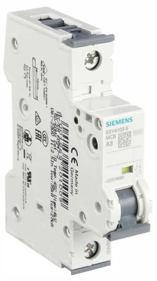 Siemens 5SY4103-5 — 1-Pole MCB (DIN Rail) (image 3)