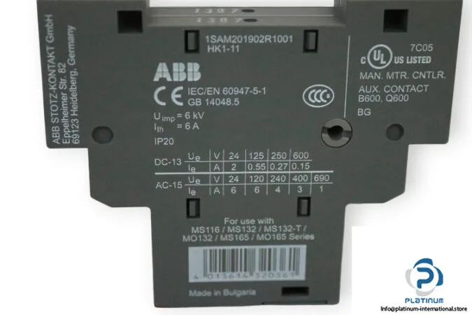 ABB HK1-11 — Auxiliary Contacts (image 4)