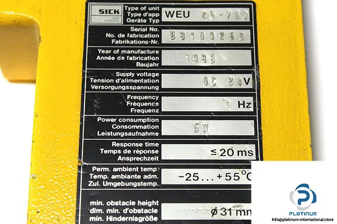 SICK WEU 26-730 — Photoelectric Sensors (image 5)