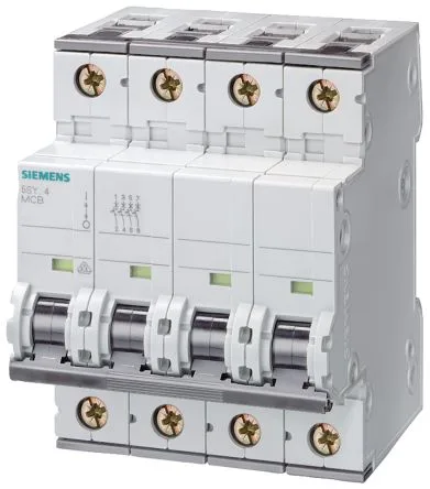 Siemens 5SY4663-7 — 4-Pole MCB (DIN Rail) (image 2)