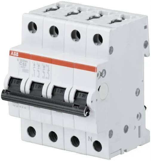 ABB 2CDS253103R0254 — 4-Pole MCB (DIN Rail)