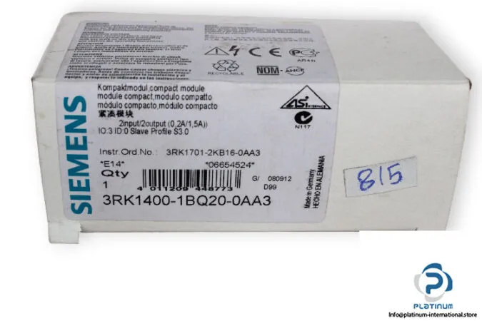 Siemens 3RK1400-1BQ20-0AA3 — Remote I/O & Fieldbus Modules (image 5)