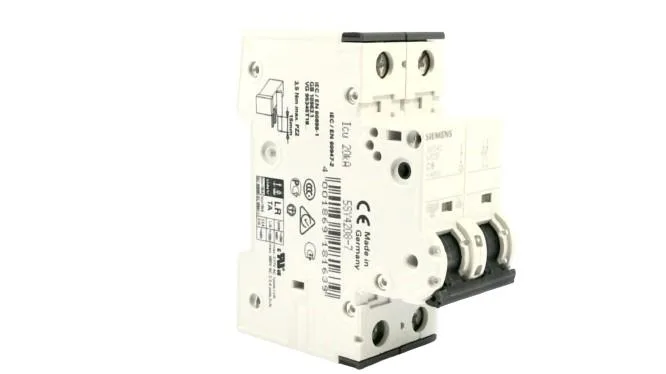 Siemens 5SY4208-7 — 2-Pole MCB (DIN Rail)