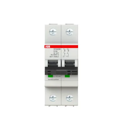 ABB ST202M-D5 — 2-Pole MCB (DIN Rail) (image 2)
