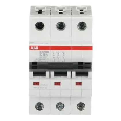 ABB ST203M-C15 — 3-Pole MCB (DIN Rail) (image 2)