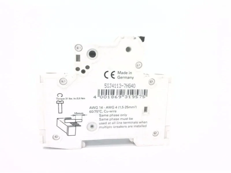 Siemens 5SJ4113-7HG40 — 1-Pole MCB (DIN Rail) (image 5)