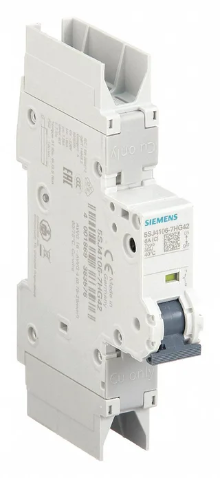 Siemens 5SJ4106-7HG42 — 1-Pole MCB (DIN Rail) (image 2)