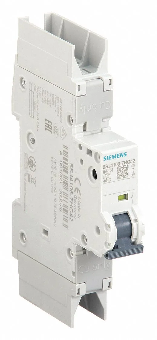 Siemens 5SJ4106-7HG42 — 1-Pole MCB (DIN Rail) (image 2)