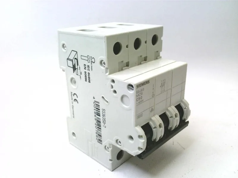 Siemens 5SJ6350-7 — 3-Pole MCB (DIN Rail) (image 2)