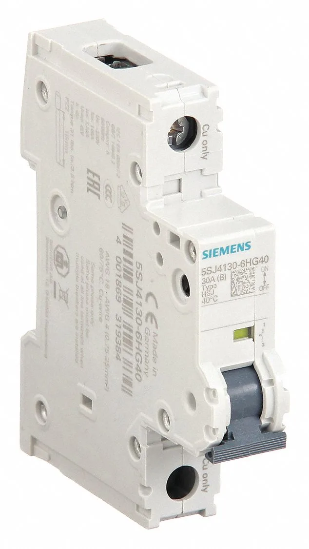 Siemens 5SJ4130-6HG40 — 1-Pole MCB (DIN Rail) (image 2)