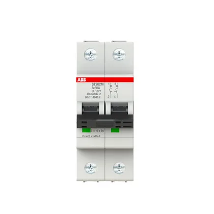 ABB ST202M-B60 — 2-Pole MCB (DIN Rail) (image 2)