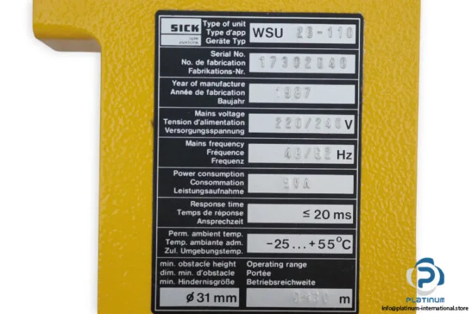 SICK WSU26-110 — Photoelectric Sensors (image 4)
