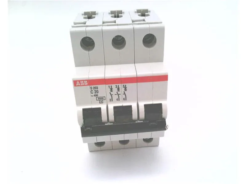 ABB S203-C20 — 3-Pole MCB (DIN Rail) (image 2)