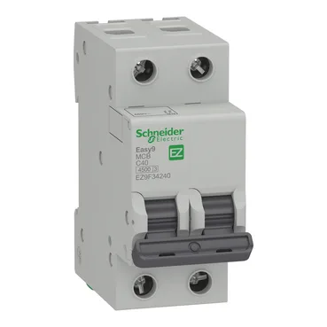 Schneider Electric EZ9F34240 — 2-Pole MCB (DIN Rail)