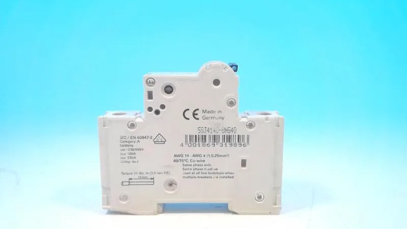 Siemens 5SJ4140-8HG40 — 1-Pole MCB (DIN Rail) (image 4)