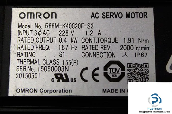 Omron R88M-K40020F-S2 — Servo Motors with Brake (image 5)