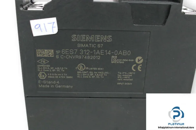Siemens 6ES7312-1AE14-0AB0 — PLCs (Programmable Logic Controllers) (image 5)