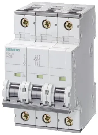 Siemens 5SY6363-6 — 3-Pole MCB (DIN Rail) (image 2)
