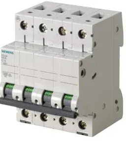 Siemens 5SL6425-7 — 4-Pole MCB (DIN Rail) (image 2)