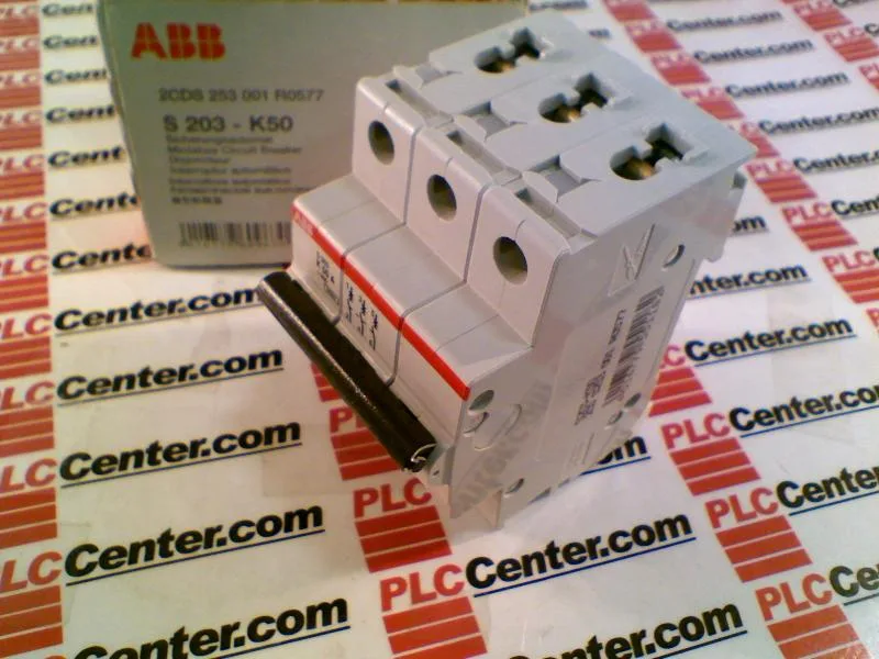 ABB S203-K50 — 3-Pole MCB (DIN Rail) (image 2)