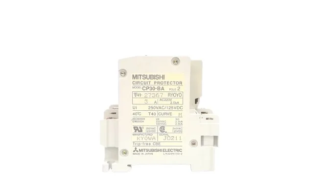 Mitsubishi Electric CP30-BA-2P-3A — 2-Pole MCB (DIN Rail) (image 4)