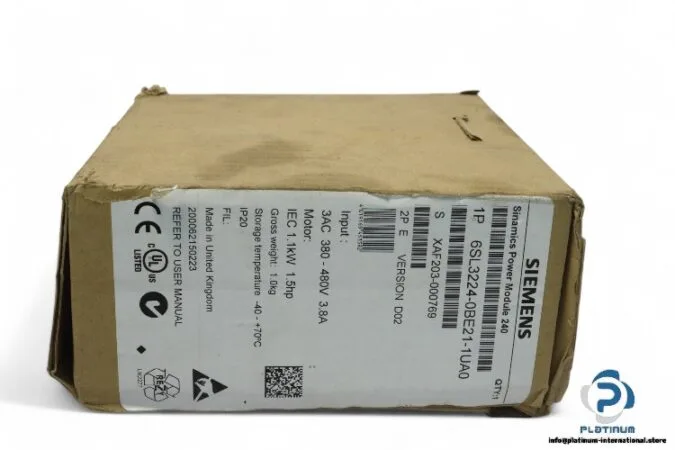 Siemens 6SL3224-0BE21-1UA0 — AC Drives (VFD) (image 3)