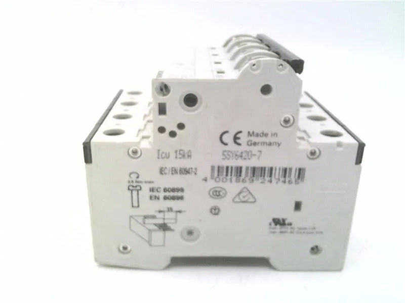 Siemens 5SY6420-7 — 4-Pole MCB (DIN Rail) (image 2)