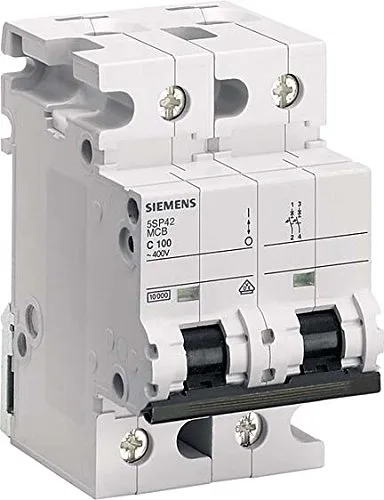 Siemens 5SP4280-7 — 2-Pole MCB (DIN Rail) (image 2)