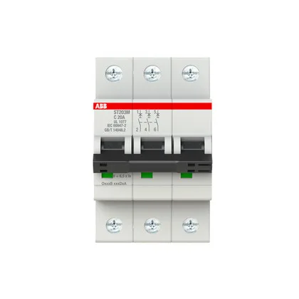 ABB ST203M-C20 — 3-Pole MCB (DIN Rail) (image 2)