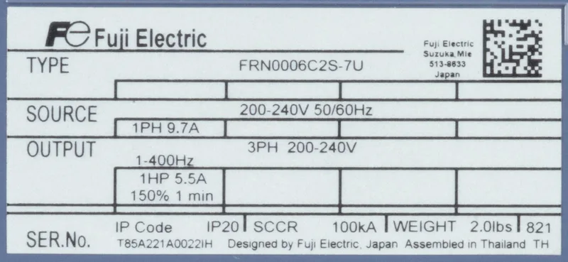 Fuji Electric FRN0006C2S-7U (image 3)