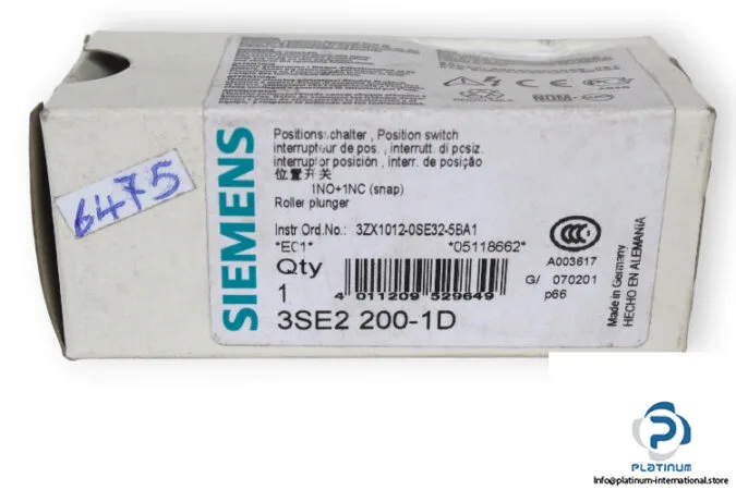 Siemens 3SE2200-1D — Limit Switches (image 5)