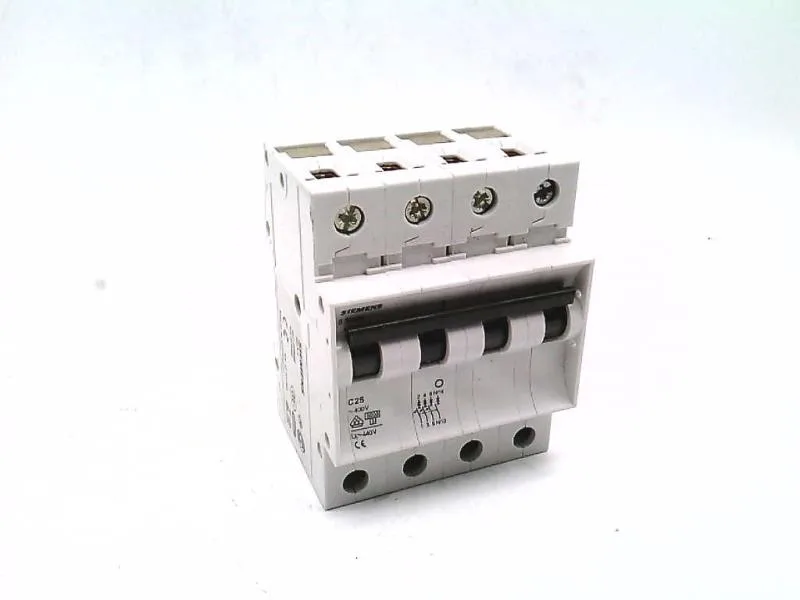 Siemens 5SX2625-7 — 4-Pole MCB (DIN Rail) (image 2)