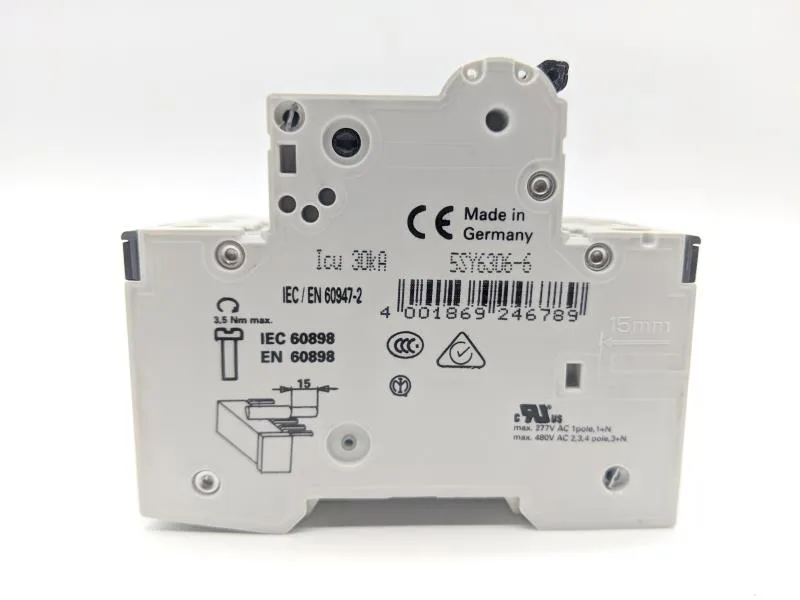 Siemens 5SY6306-6 — 3-Pole MCB (DIN Rail) (image 3)