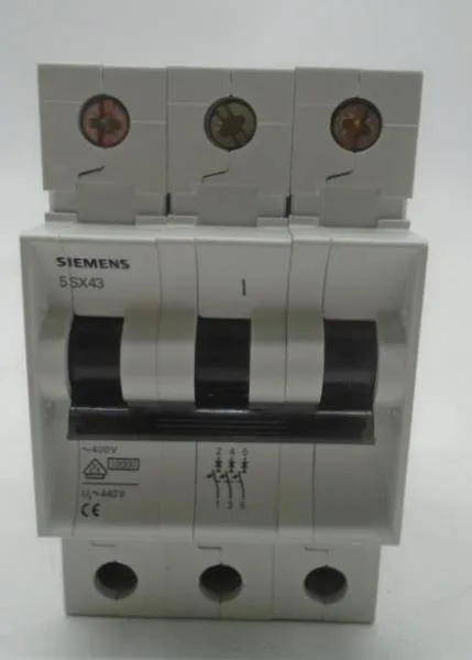 Siemens 5SX4350-7 — 3-Pole MCB (DIN Rail) (image 2)
