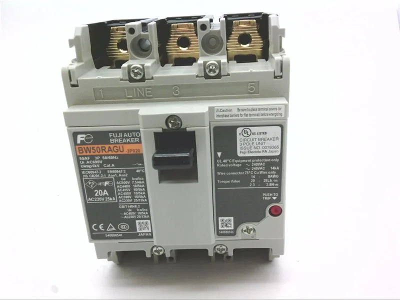 Fuji Electric BW50RAGU-3P020 — Miniature Circuit Breakers (MCB) (image 2)