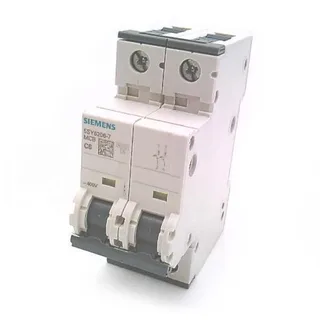 Siemens 5SY6206-7 — 2-Pole MCB (DIN Rail) (image 2)