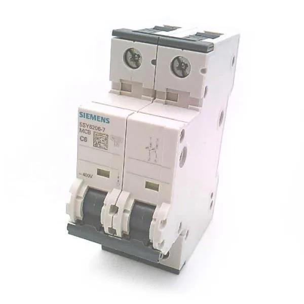 Siemens 5SY6206-7 — 2-Pole MCB (DIN Rail) (image 2)