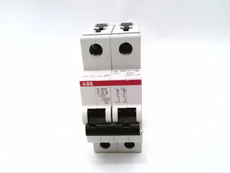 ABB S202-C0.5 — 2-Pole MCB (DIN Rail)