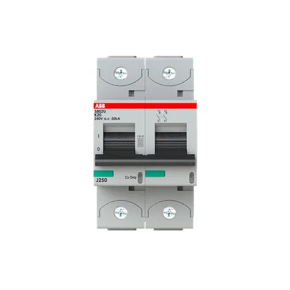 ABB S802U-K20 — 2-Pole MCB (DIN Rail) (image 2)