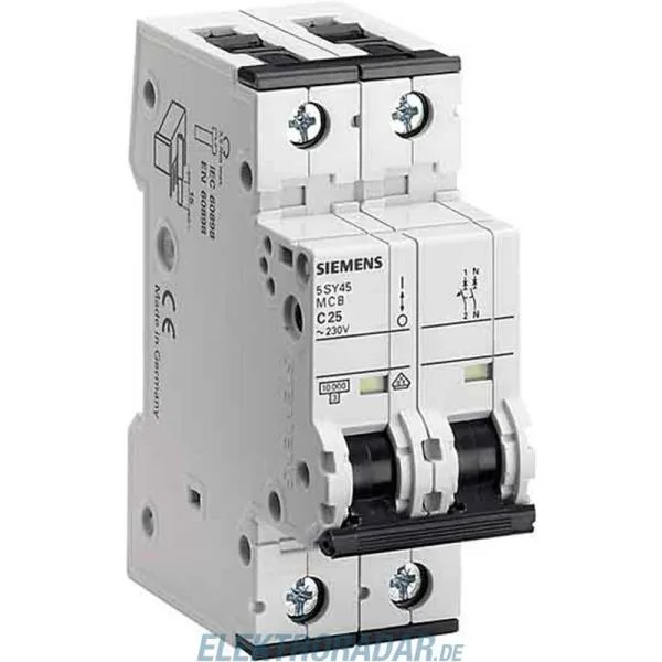 Siemens 5SY4506-7 — 1-Pole MCB (DIN Rail) (image 3)