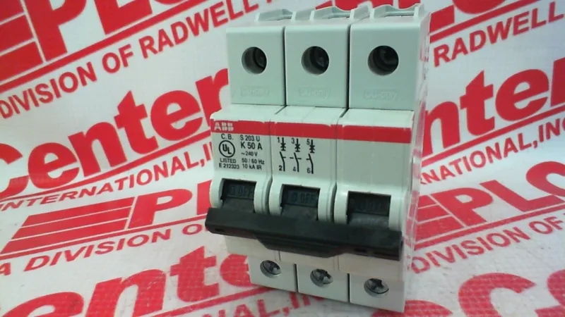 ABB S203U-K50 — 3-Pole MCB (DIN Rail) (image 3)