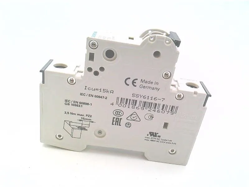 Siemens 5SY6116-7 — 1-Pole MCB (DIN Rail) (image 4)