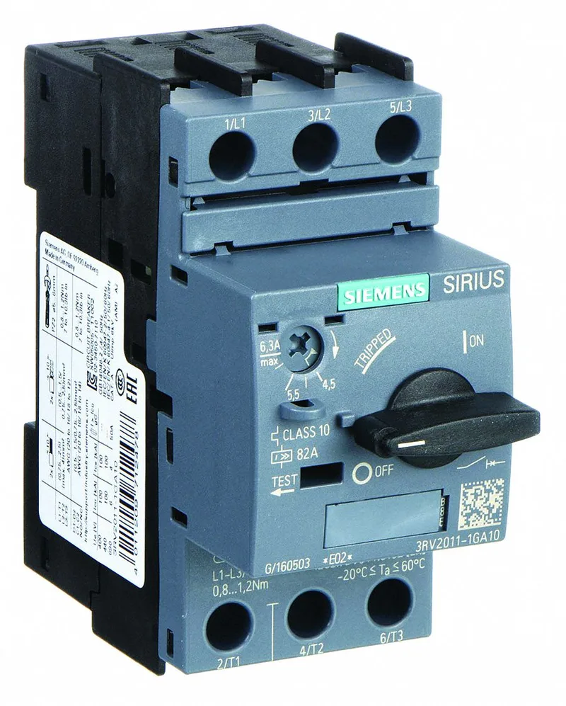 Siemens 3RV2011-1GA10 — Motor Protection Circuit Breakers (MPCB)