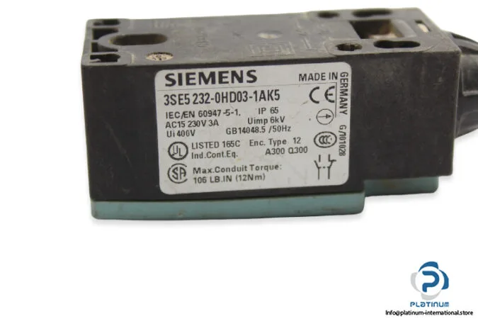 Siemens 3SE5232-0HD03-1AK5 — Limit Switches (image 3)
