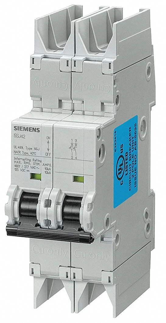 Siemens 5SJ4201-7HG42 — 2-Pole MCB (DIN Rail) (image 2)