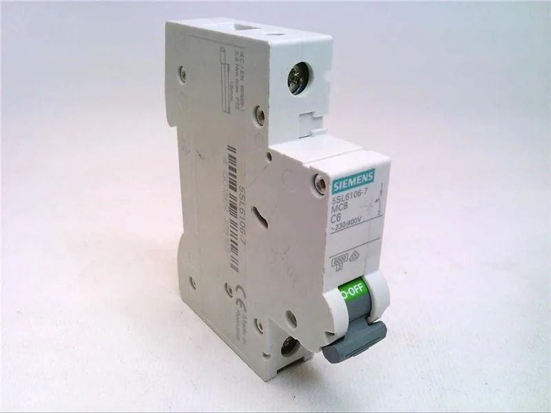 Siemens 5SL6106-7 — 1-Pole MCB (DIN Rail) (image 3)